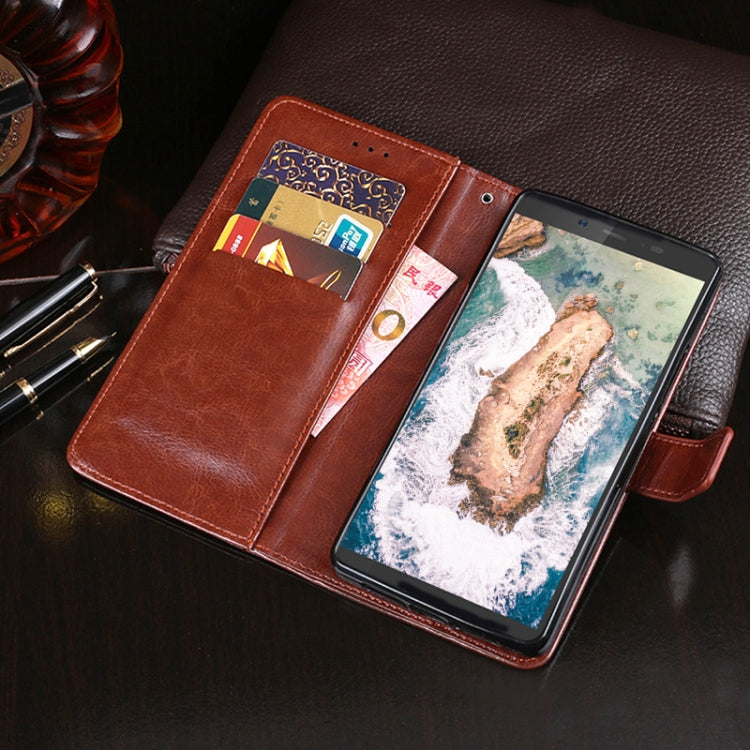 For Blackview BV5500 idewei Crazy Horse Texture Horizontal Flip Leather Case with Holder & Card Slots & Wallet(Yellow)