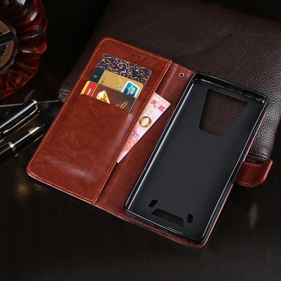 For Blackview BV6900 idewei Crazy Horse Texture Horizontal Flip Leather Case with Holder & Card Slots & Wallet(Red)