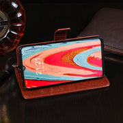 For Cubot Note 20 idewei Crazy Horse Texture Horizontal Flip Leather Case with Holder & Card Slots & Wallet(Yellow)