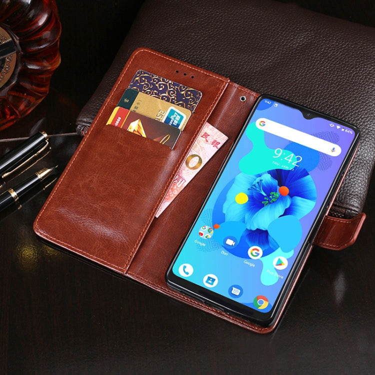 For Umidigi A7 idewei Crazy Horse Texture Horizontal Flip Leather Case with Holder & Card Slots & Wallet(Rose Red)