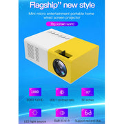 J9 1920x1080P 15 ANSI Portable Home Theater Mini LED HD Digital Projector, Basic Version, AU Plug(Black White)