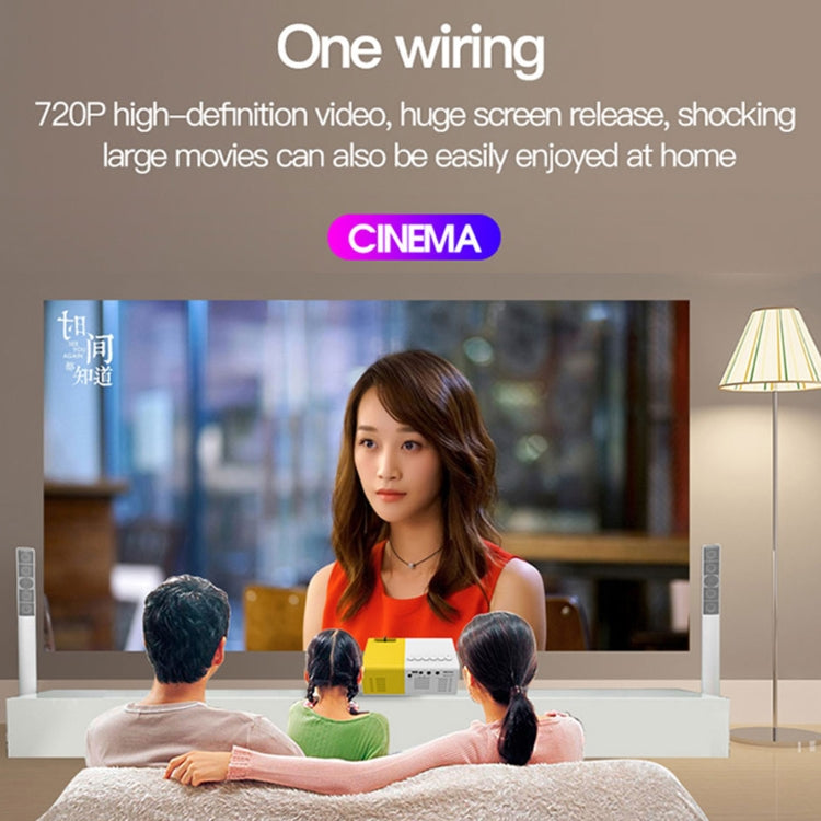 J9 1920x1080P 15 ANSI Portable Home Theater Mini LED HD Digital Projector, Basic Version, AU Plug(Black White)