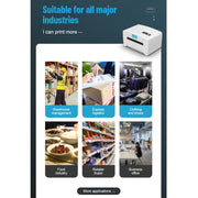 ZJ-8600 76x130 Single Paper Waybill Express Bill Label Printer, USB + Bluetooth Version, US Plug