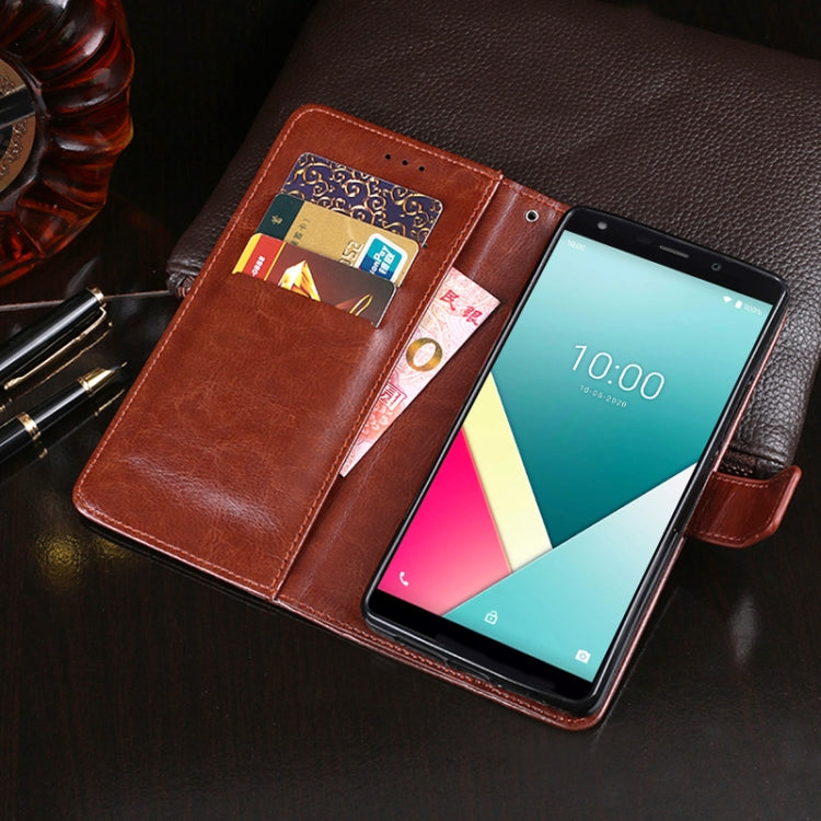 For Wiko Y61 idewei Crazy Horse Texture Horizontal Flip Leather Case with Holder & Card Slots & Wallet(Brown)