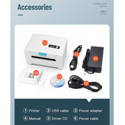 ZJ-8600 76x130 Single Paper Waybill Express Bill Label Printer, US Plug