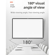 Simple Folding High Density Polyester Projector Film Curtain, Size:120 inch (4:3) Projection Area: 240x180cm