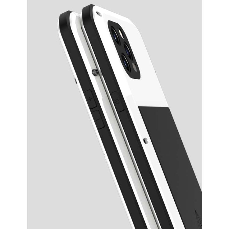 For iPhone 12 Pro Max LOVE MEI Metal Shockproof Life Water-resistant Dustproof Protective Case(Silver)
