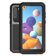 For Samsung Galaxy A21 (US Version) LOVE MEI Metal Shockproof Waterproof Dustproof Protective Case with Glass(Black) - free shipping - PMC TechLife - Order now!