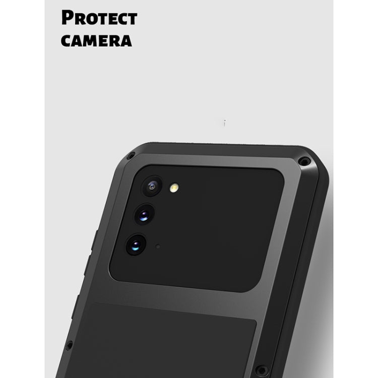 For Samsung Galaxy Note 20 LOVE MEI Metal Shockproof Water-resistant Dustproof Protective Case without Glass(Yellow)