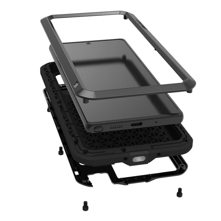 For Samsung Galaxy Note 20 LOVE MEI Metal Shockproof Water-resistant Dustproof Protective Case without Glass(Yellow)