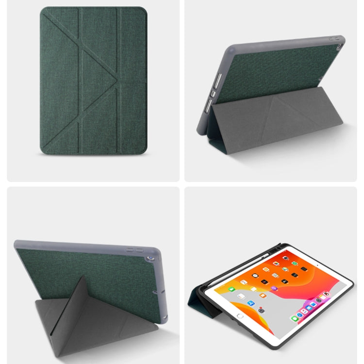 Mutural Multi-fold Smart Leather Tablet Case For iPad Air 2022 / 2020 10.9(Black)
