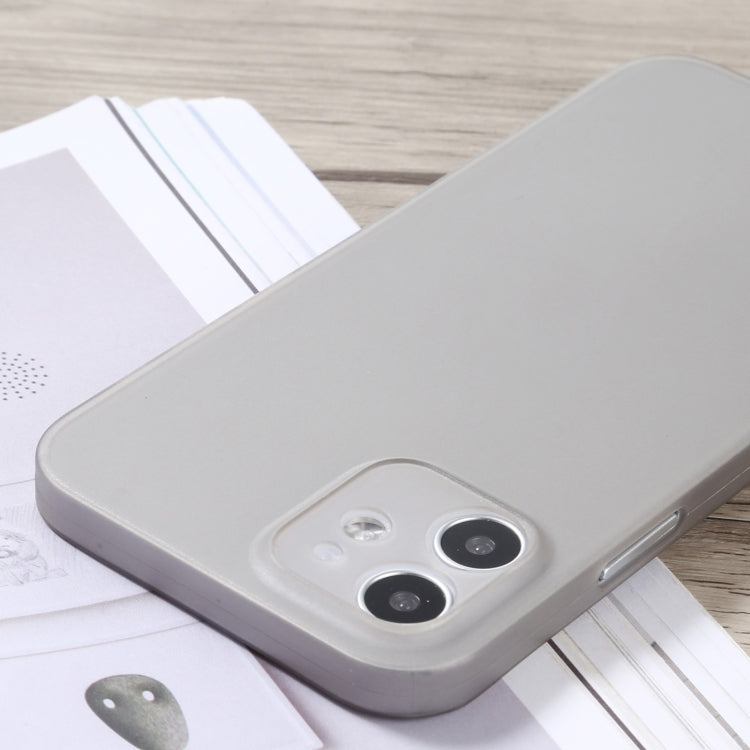 For iPhone 12 mini Camera Precision Hole PP Protective Case (Grey)