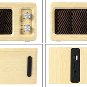 D60 Subwoofer Wooden Bluetooth 4.2 Speaker, Support TF Card & 3.5mm AUX & U Disk Play(Walnut)