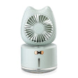 BD-MM1 Cat Shape Household Desktop Rechargeable Spray Humidifier Fan (Green) - Electric Fans by PMC TechLife | Online Shopping South Africa | PMC TechLife | Buy Now Pay Later Mobicred