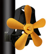 YL-106 5-Blade High Temperature Aluminum Heat Powered Fireplace Stove Fan(Gold) - Fireplace Fan by PMC TechLife | Online Shopping South Africa | PMC TechLife | Buy Now Pay Later Mobicred