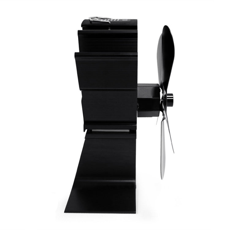 YL602 5-Blade High Temperature Metal Heat Powered Fireplace Stove Fan (Gold)