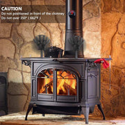 YL602 5-Blade High Temperature Metal Heat Powered Fireplace Stove Fan (Gold)