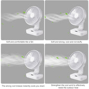 D606Y Portable Desktop Oscillating Small Fan (Black)