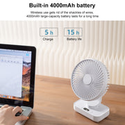 D606Y Portable Desktop Oscillating Small Fan (Black)