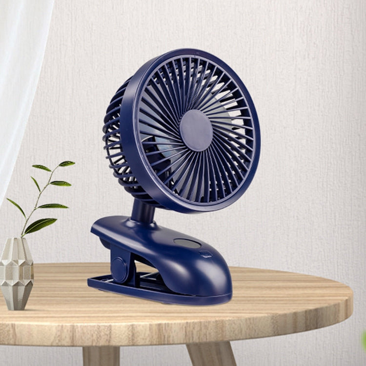 F601 Multifunctional Clip-on Electric Fan with LED Display (Blue)