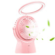 S1 Multi-function Portable USB Charging Mute Desktop Electric Fan Table Lamp, with 3 Speed Control (Pink) - Electric Fans by PMC TechLife | Online Shopping South Africa | PMC TechLife | Buy Now Pay Later Mobicred