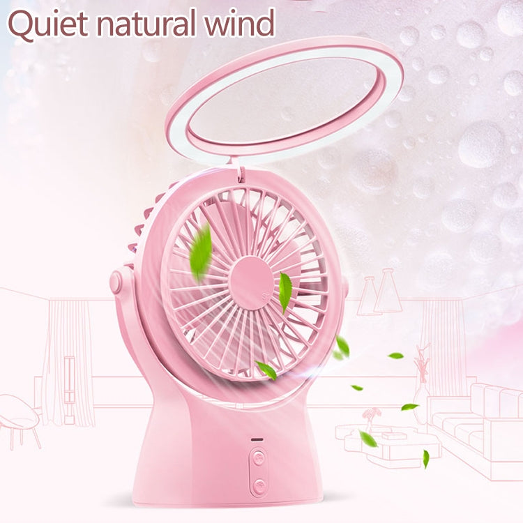 S1 Multi-function Portable USB Charging Mute Desktop Electric Fan Table Lamp, with 3 Speed Control (Mint Green)