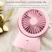 S1 Multi-function Portable USB Charging Mute Desktop Electric Fan Table Lamp, with 3 Speed Control (Purple)