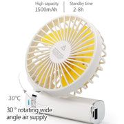 S2 Portable Foldable Handheld Electric Fan, with 3 Speed Control & Night Light (Pink)