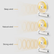 S2 Portable Foldable Handheld Electric Fan, with 3 Speed Control & Night Light (Pink)