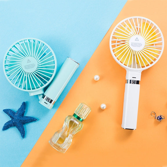 S2 Portable Foldable Handheld Electric Fan, with 3 Speed Control & Night Light (Mint Green)