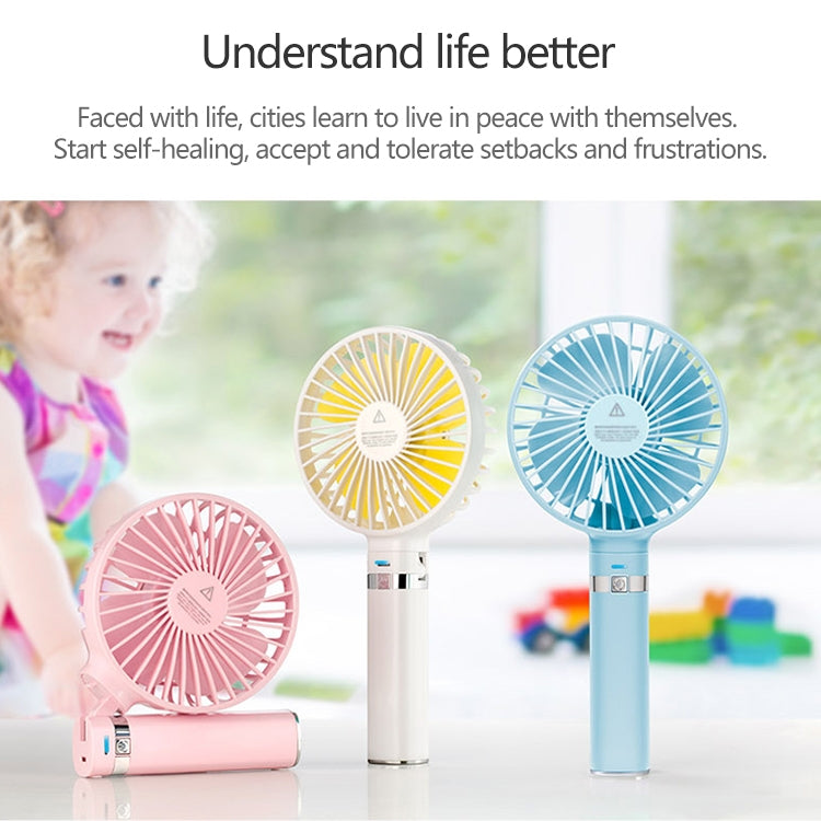S2 Portable Foldable Handheld Electric Fan, with 3 Speed Control & Night Light (Mint Green)