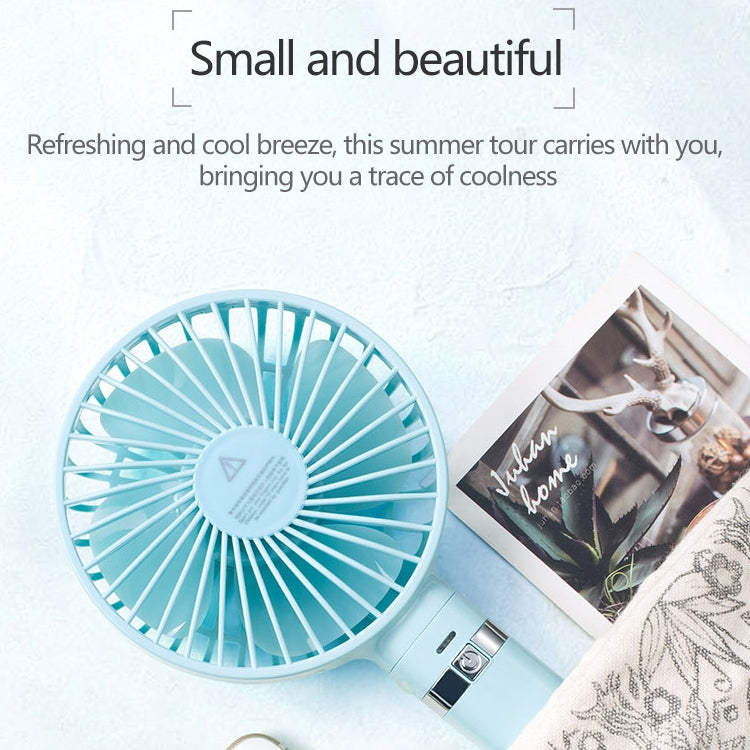 S2 Portable Foldable Handheld Electric Fan, with 3 Speed Control & Night Light (Mint Green)