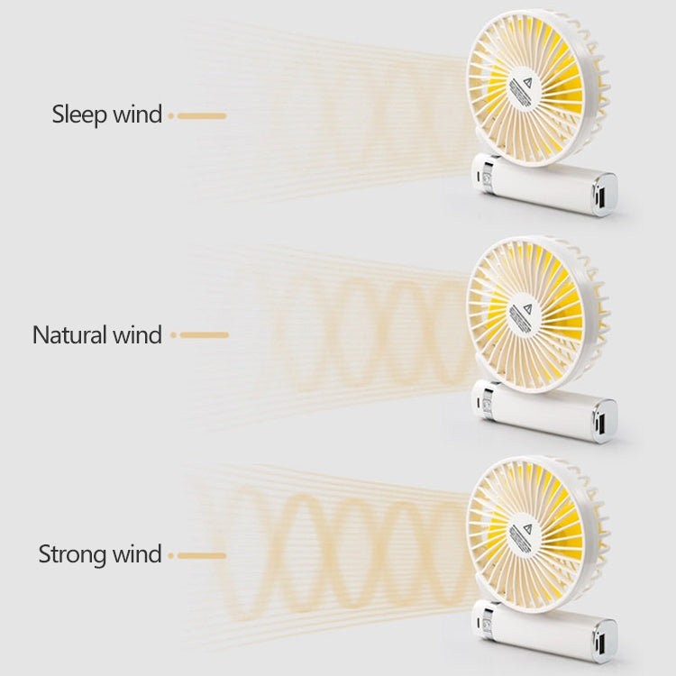 S2 Portable Foldable Handheld Electric Fan, with 3 Speed Control & Night Light (Mint Green)