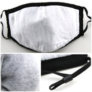 For Men Women Washable Replaceable Filter Breath-Valve PM2.5 Dustproof Face Mask(Navy Blue)