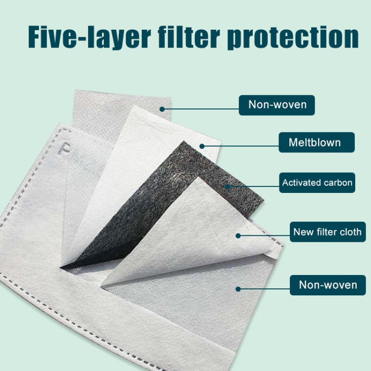 For Men Women Washable Replaceable Filter Breath-Valve PM2.5 Dustproof Face Mask(Navy Blue)