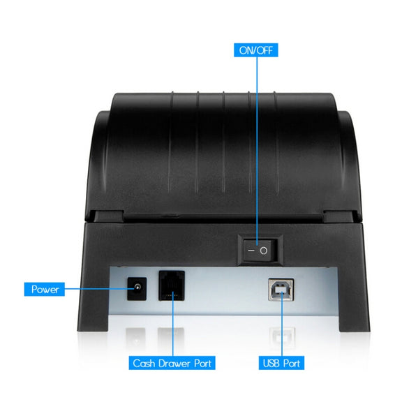 POS-5890T Portable 90mm / sec Thermal Receipt Printer, Compatible ESC/POS Command(Black)