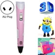 Hand-held 3D Printing Pen, AU Plug (Pink) - 3D Printer by PMC TechLife | Online Shopping South Africa | PMC TechLife | Buy Now Pay Later Mobicred