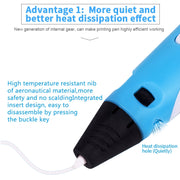 Hand-held 3D Printing Pen, AU Plug (Blue)