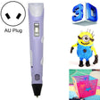 Hand-held 3D Printing Pen, AU Plug (Purple) - 3D Printer by PMC TechLife | Online Shopping South Africa | PMC TechLife | Buy Now Pay Later Mobicred