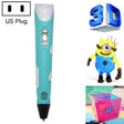 Hand-held 3D Printing Pen, US Plug(Blue) - 3D Printer by PMC TechLife | Online Shopping South Africa | PMC TechLife | Buy Now Pay Later Mobicred