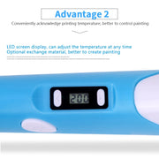 Hand-held 3D Printing Pen, US Plug(Purple)
