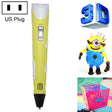 Hand-held 3D Printing Pen, US Plug(Yellow) - 3D Printer by PMC TechLife | Online Shopping South Africa | PMC TechLife | Buy Now Pay Later Mobicred