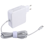 87W USB-C / Type-C Power Adapter Portable Charger with 1.8m Charging Cable, EU Plug(White)