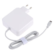 87W USB-C / Type-C Power Adapter Portable Charger with 1.8m Charging Cable, EU Plug(White)