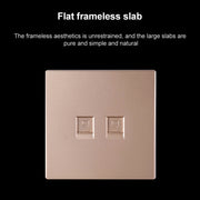 CAT.6 Shielded Pass-through Network Module, Dual Ports Panel + Shielded Pass-through + TV Socket (Grey)