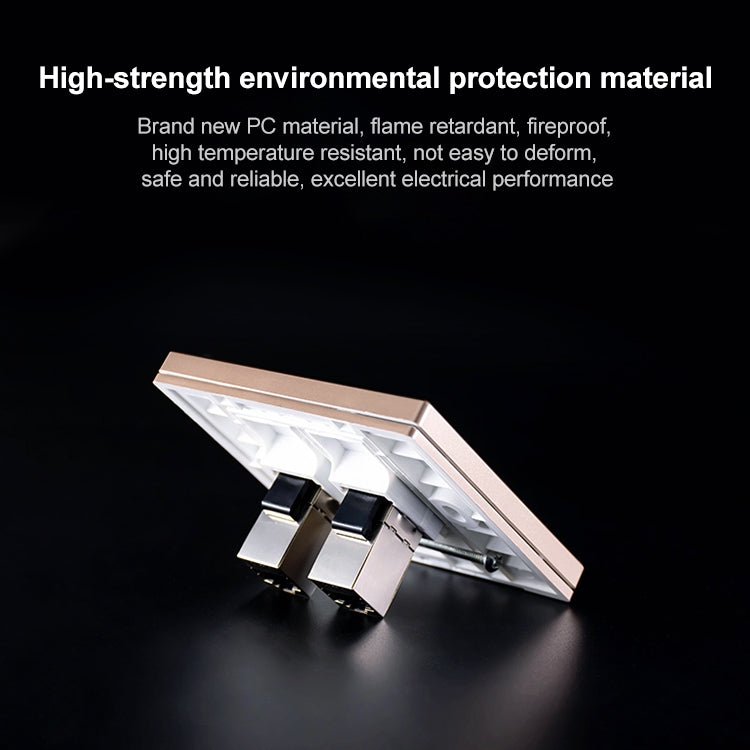 CAT.6 Shielded Pass-through Network Module, Dual Ports Panel + Shielded Pass-through + TV Socket (Grey)