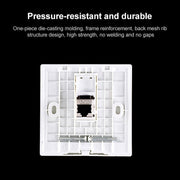 CAT.6 Shielded Pass-through Network Module, Dual Ports Panel + Shielded Pass-through + TV Socket (Grey)