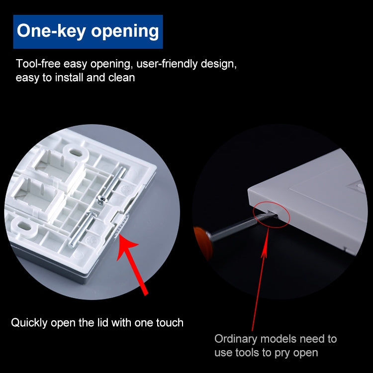CAT.6 Shielded Pass-through Network Module, Dual Ports Panel + Shielded Pass-through + TV Socket (Gold)