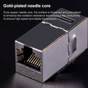 CAT.6 Shielded Pass-through Network Module, Dual Ports Panel + Shielded Pass-through + TV Socket (Grey)