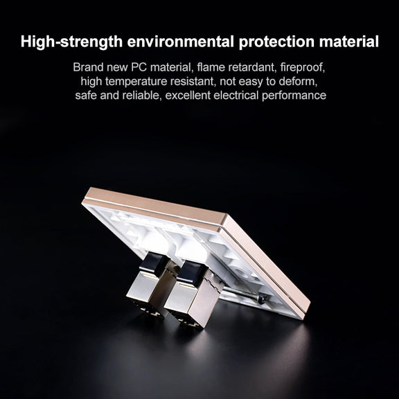 CAT.6 Shielded Pass-through Network Module, Single Port Panel + Shielded Pass-through (Gold)